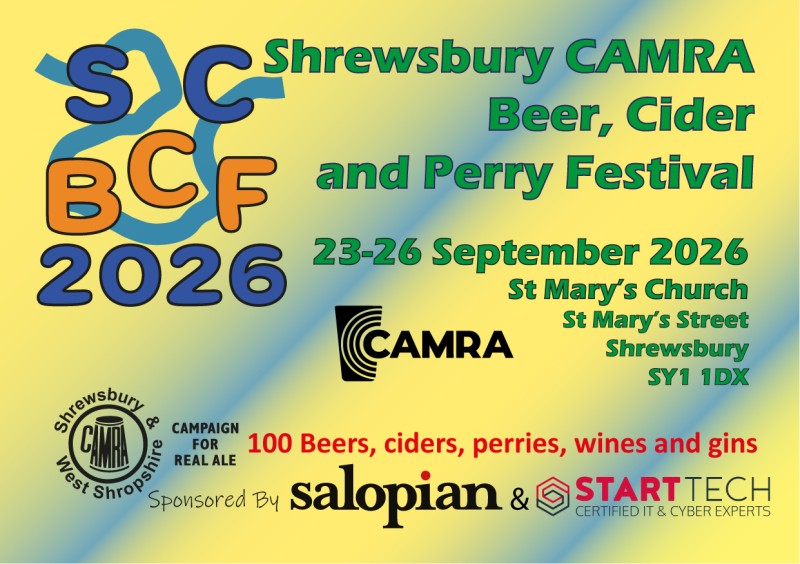 Shrewsbury CAMRA Beer and Cider Festival 2026